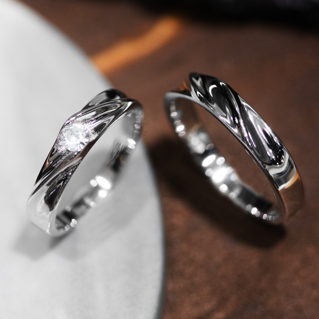 Cincin Simple Silver Ring Set ELFI Perfection Rio 925 Silver